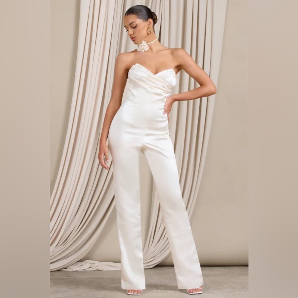 Elegant White Strapless Jumpsuit- NWT!!!!